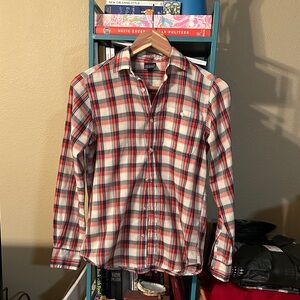 Vintage Gant for Women Red, White and Blue Plaid Casual button Shirt